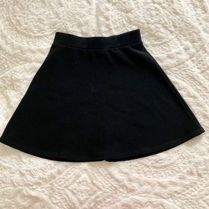 Black high waisted mini skirt